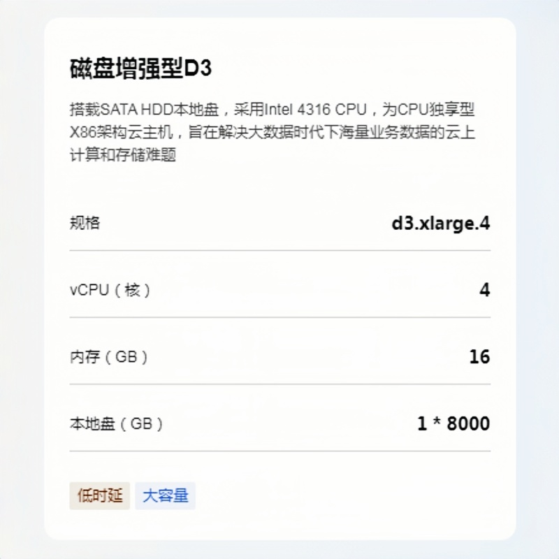 天翼云服务器D3
